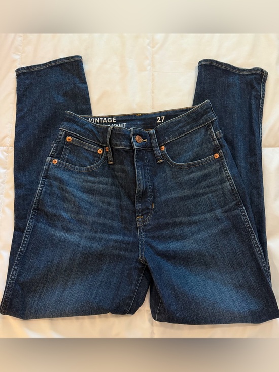 J. Crew Denim - J. Crew Women’s Vintage Straight-Leg Jeans in Dark Blue Wash